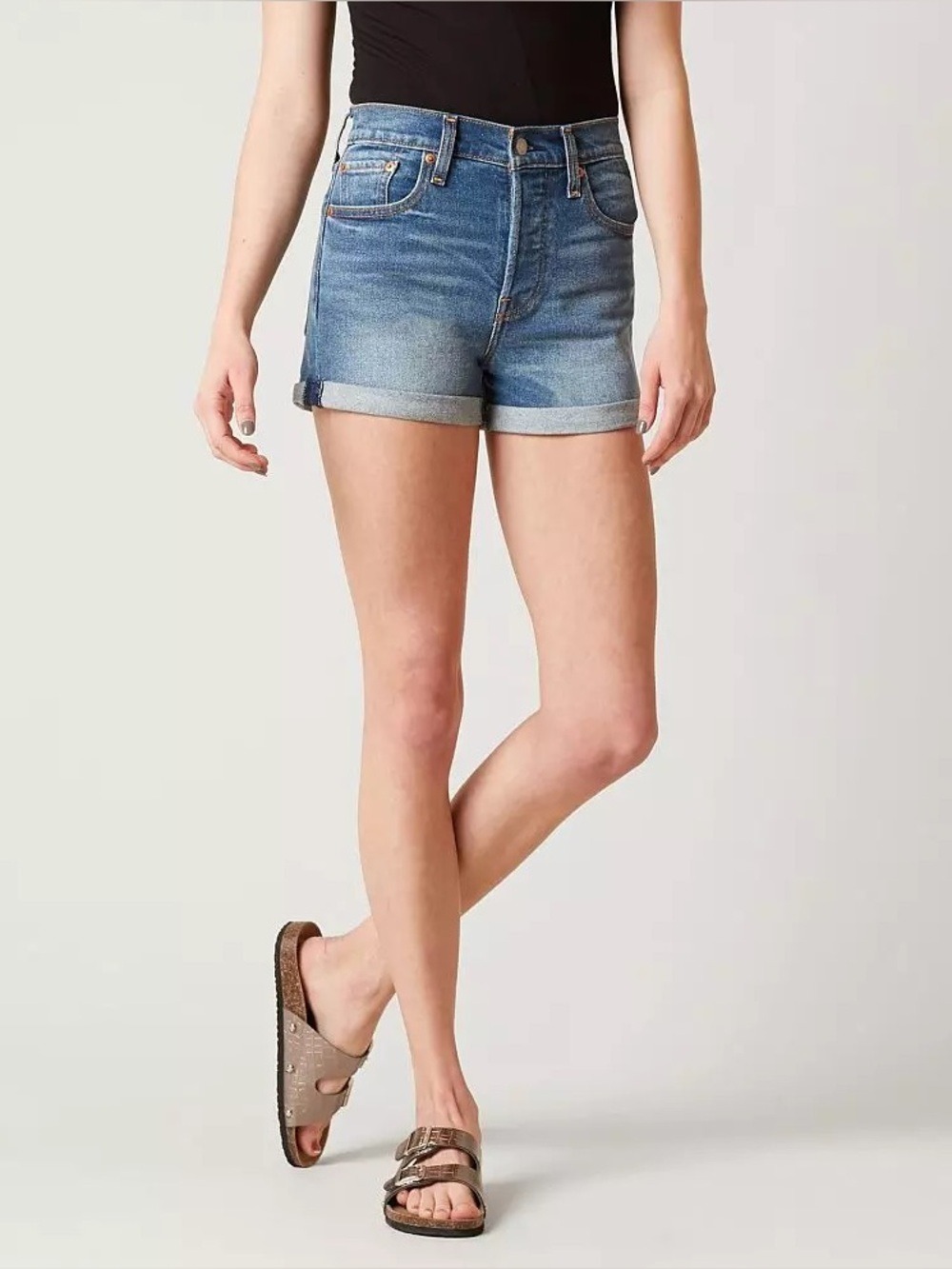 Levi’s High Rise Wedgie Denim Shorts Size 27 Blue